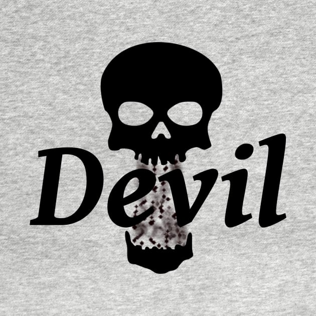 Devil with a skull for Gothic fashion by SpassmitShirts